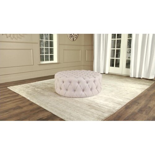 Beige tufted ottoman deals round